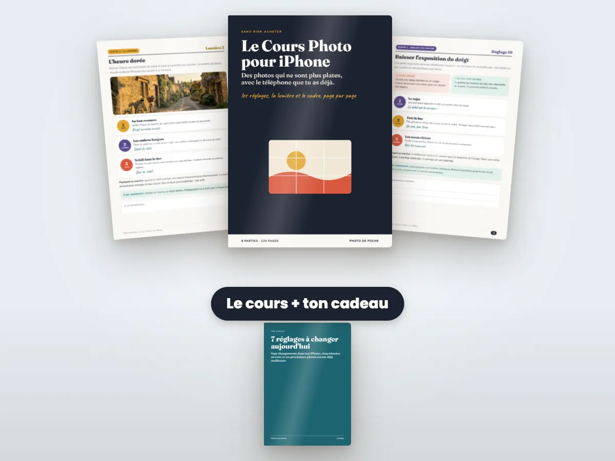 Le Cours Photo pour iPhone et ton cadeau, 7 réglages à changer aujourd’hui
