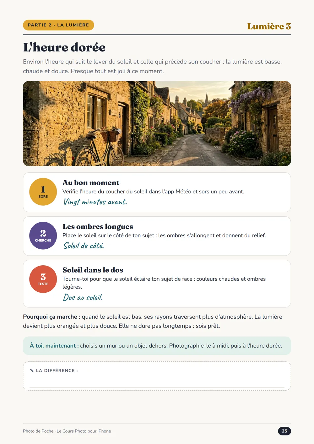 Page « L’heure dorée »